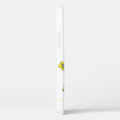 Cute Whimsical Happy Cat met gele bloem Case-Mate iPhone Case (Achterkant / Rechts)