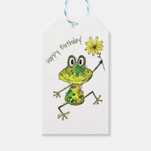Cute Whimsical Happy Frog Cadeaulabel