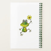 Cute Whimsical Happy Frog Notitieboek (Achterkant)