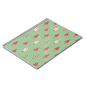 Cute Whimsical-kerstboompatroon Notitieboek (Linkerzijde)
