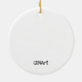 Cute Whimsical-kerstmis Keramisch Ornament (Achterkant)