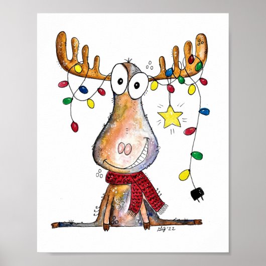Cute Whimsical-kerstmis Poster (Voorkant)