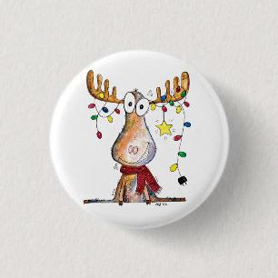 Cute Whimsical-kerstmis Ronde Button 3,2 Cm