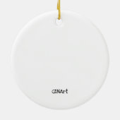 Cute Whimsical-Koe Keramisch Ornament (Achterkant)