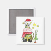 Cute Whimsical-Koe Magneet (Voorkant / Achterkant)