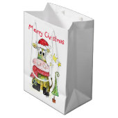 Cute Whimsical-Koe Medium Cadeauzakje (Voorkant Gekanteld)