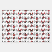 Cute Whimsical Ladybugs Inpakpapier Vel (Voorkant 3)