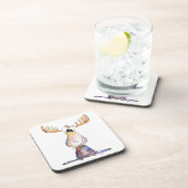 Cute Whimsical Moose Bier Onderzetter (Rechterzijde)
