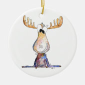 Cute Whimsical Moose Keramisch Ornament (Voorkant)