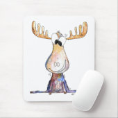 Cute Whimsical Moose Muismat (Met muis)