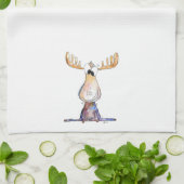 Cute Whimsical Moose Theedoek (Gevouwen)