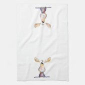 Cute Whimsical Moose Theedoek (Verticaal)