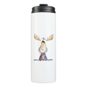 Cute Whimsical Moose Thermosbeker