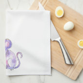 Cute Whimsical Mouse met Cupcake Theedoek (Quarter Fold)