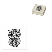 Cute Whimsical Owl Rubberstempel (Gestempeld)
