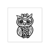 Cute Whimsical Owl Rubberstempel (Afrduk)