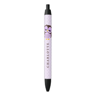 Cute Whimsical Owl Zwarte Inkt Pen