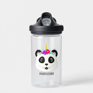 Cute Whimsical Panda Unicorn Pandicorn Waterfles
