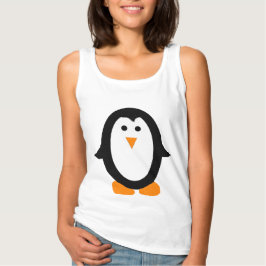 Cute Whimsical Penguin Tanktop