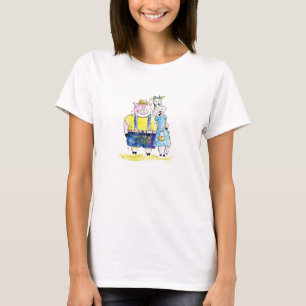 Cute Whimsical Pig. en Koe T-shirt