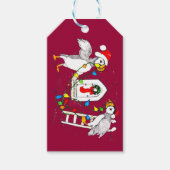 Cute Whimsical Puffins's kerstdecorting Cadeaulabel (Voorkant)