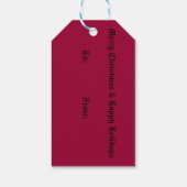 Cute Whimsical Puffins's kerstdecorting Cadeaulabel (Achterkant)