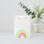 Cute Whimsical Rainbow Earring Display Card Visitekaartje (Staand voorkant)