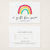 Cute whimsical Rainbow-gift Visitekaartje (Voorkant /achterkant)