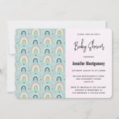 Cute Whimsical Rainbow Pattern Baby shower Kaart (Voorkant)