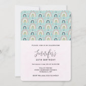 Cute Whimsical Rainbow Pattern Birthday Kaart (Voorkant)