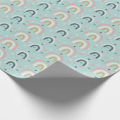 Cute Whimsical Rainbow Pattern Cadeaupapier (Hoek)