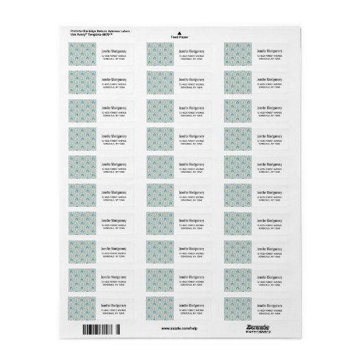 Cute Whimsical Rainbow Pattern Etiket (Full Sheet)