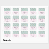 Cute Whimsical Rainbow Pattern Event Dank u Vierkante Sticker (Vel)