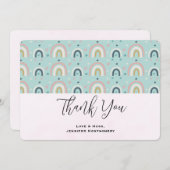 Cute Whimsical Rainbow Pattern Hartelijk dank Bedankkaart (Voorkant / Achterkant)