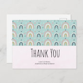 Cute Whimsical Rainbow Pattern Hartelijk dank Briefkaart (Voorkant / Achterkant)