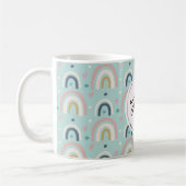 Cute Whimsical Rainbow Pattern Koffiemok (Links)