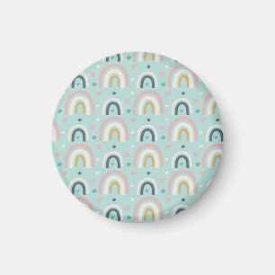 Cute Whimsical Rainbow Pattern Magneet