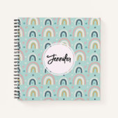Cute Whimsical Rainbow Pattern Notitieboek (Voorkant)