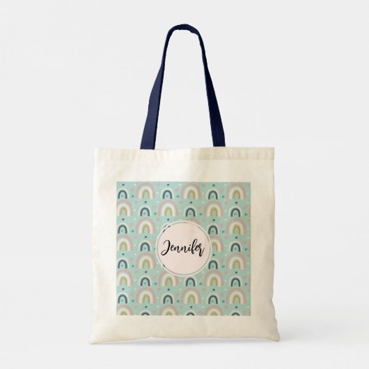 Cute Whimsical Rainbow Pattern Tote Bag (Achterkant)