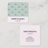 Cute Whimsical Rainbow Pattern Vierkante Visitekaartje (Voorkant / Achterkant)