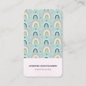 Cute Whimsical Rainbow Pattern Visitekaartje (Voorkant)
