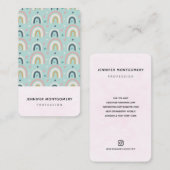 Cute Whimsical Rainbow Pattern Visitekaartje (Voorkant / Achterkant)
