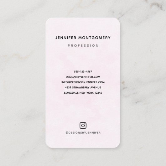 Cute Whimsical Rainbow Pattern Visitekaartje (Achterkant)