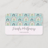 Cute Whimsical Rainbow Pattern Visitekaartje (Voorkant)