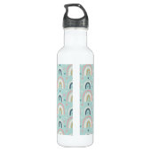 Cute Whimsical Rainbow Pattern Waterfles (Achterkant)