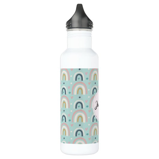 Cute Whimsical Rainbow Pattern Waterfles (Links)