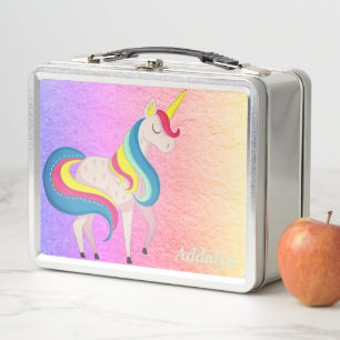 Cute Whimsical Rainbow Unicorn Jouw naam