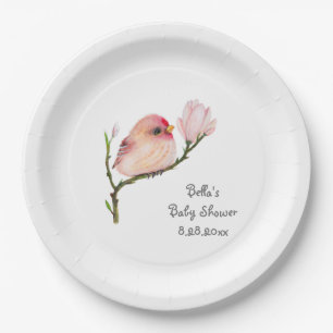 Cute Whimsical Redpoll Bird Paper Bord