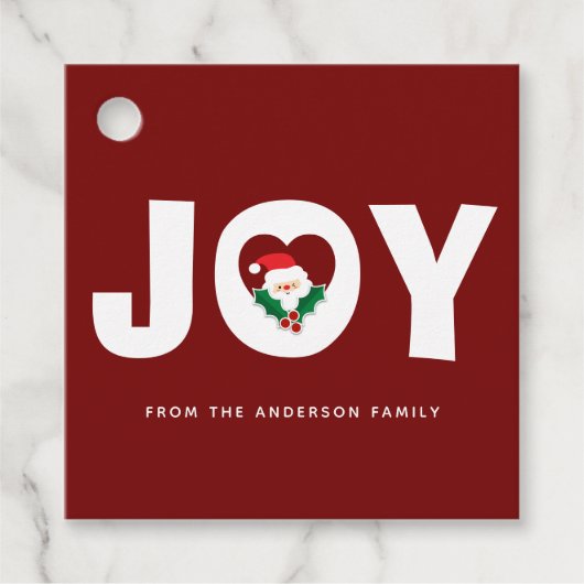 Cute Whimsical Santa & Holly Berries Kerstfeest Jo Bedankjes Labels (Voorkant)