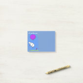 Cute whimsical schaap cartoon post it notes (Op bureau)